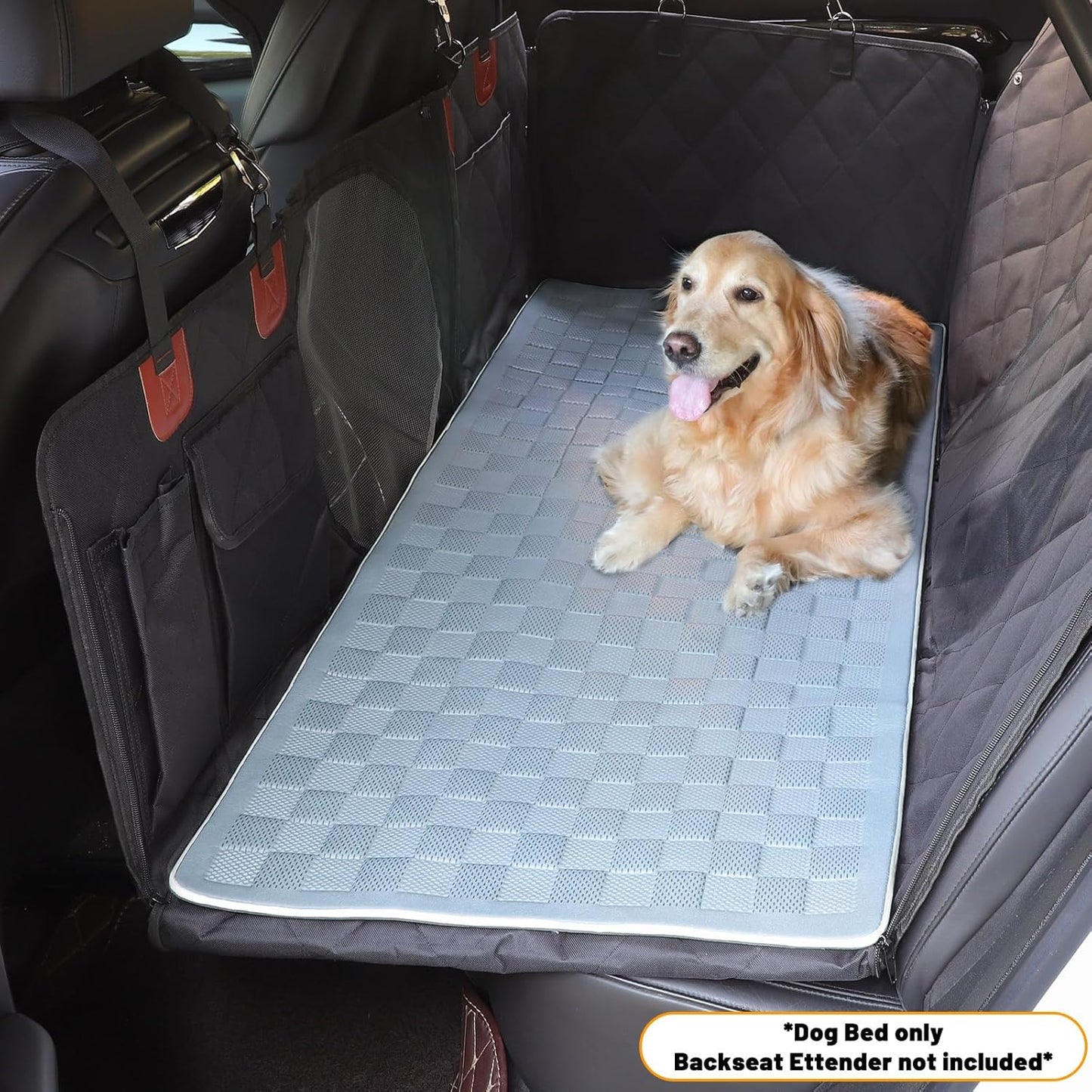 Manificent Non-Slip Pet Bed Mat for Truck Back Seat Extender, Hair Resistant Dog Blanket for Hard Bottom Dog Car Seat Cover, Anti Slip Pet Linner Backseat Cover Deep Gray XL