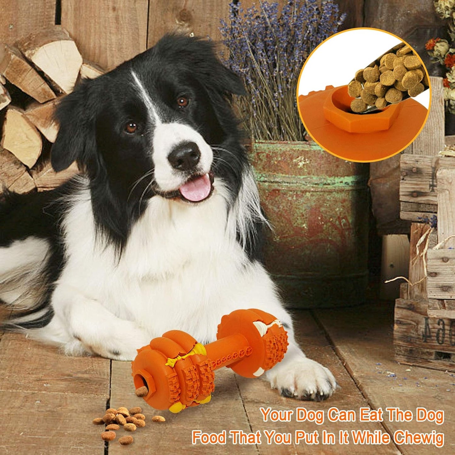 Dog Chew Toys for Aggressive Chewers,Food Grade Non-Toxic Dental Pet Toy,Tough Durable Indestructible Dog Toys for Medium Large Dogs.Orange