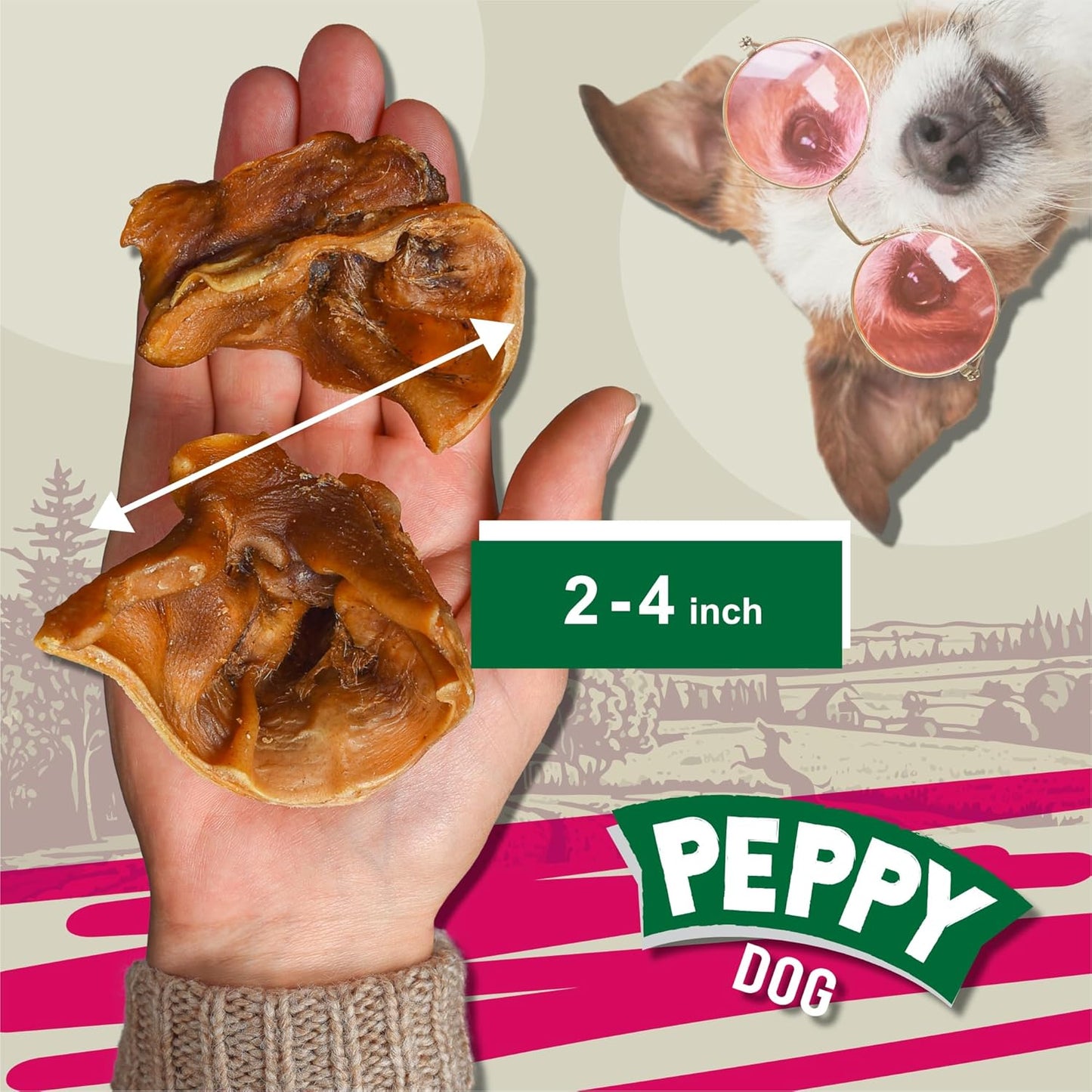 All Natural Pig Ear Slices Dog Treats (7oz) | Protein-Packed | No Preservatives | Promotes Dental Health | Hypoallergenic | Reduces Plaque and Tartar | Perfect Chewiness (7 oz (Pack of 1))