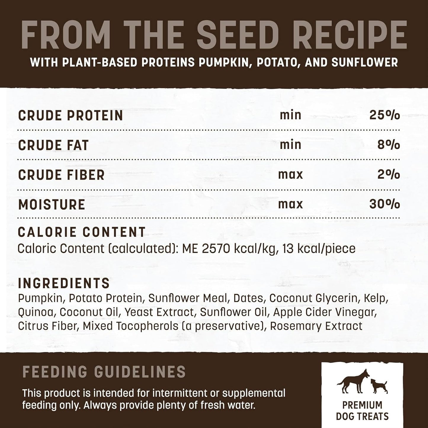 Earth Animal Wisdom Air-Dried Jerky From the Seed Recipe | Dog Treats | Dog Snacks | Premium Natural Plant-Based Jerky Strips | 4 oz |Made in the USA (Pack of 1)