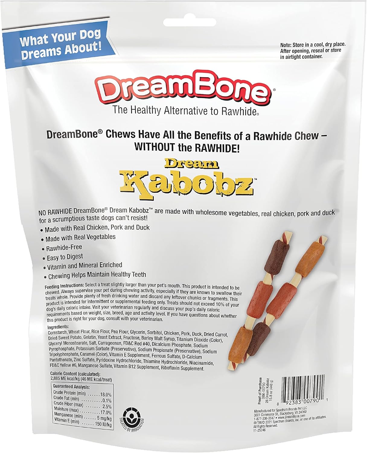 DreamBone Dream Kabobz 28 Count, Rawhide-Free Chews for Dogs