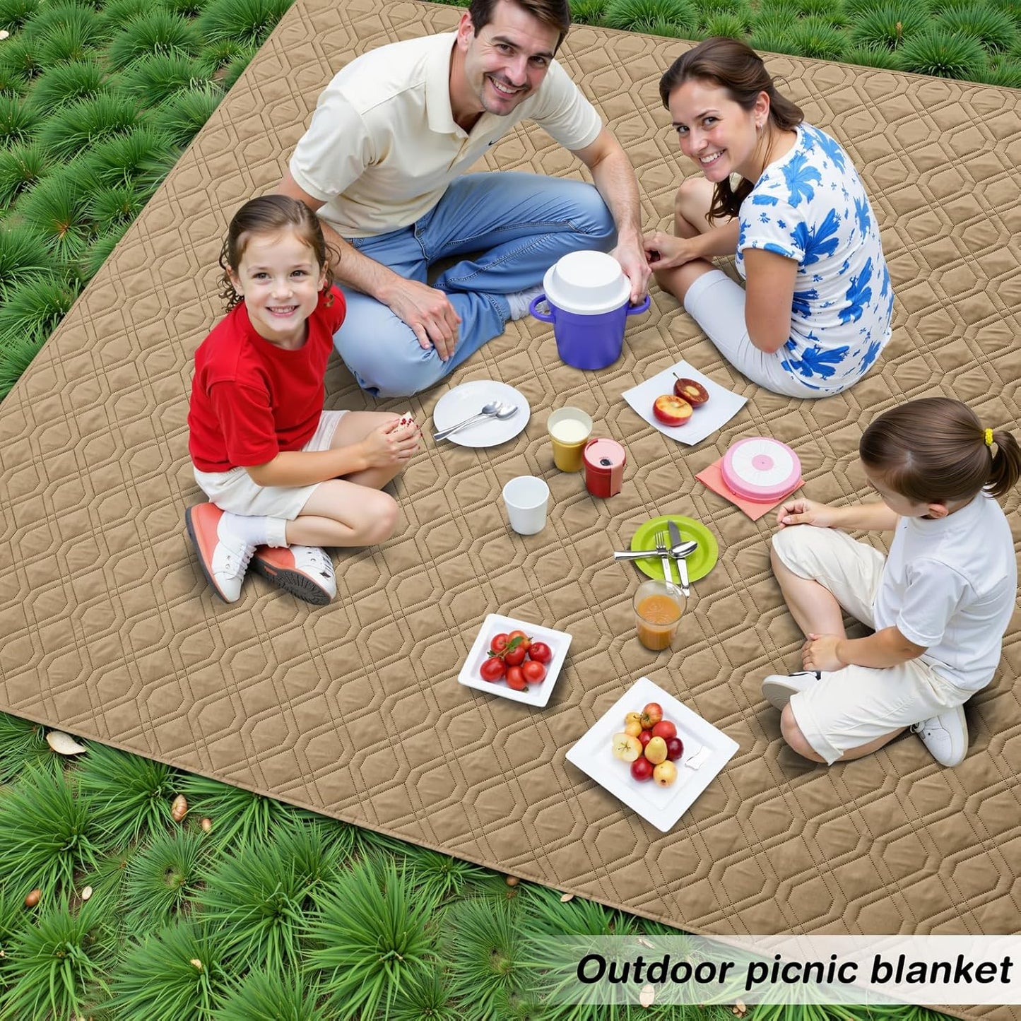 hyha Waterproof Dog Bed Blanket, Soft Pet Blankets, Waterproof Couch Cover for Dogs, Reversible Sofa Covers Washable for Furniture (82x82 Inch, Camel/Beige)