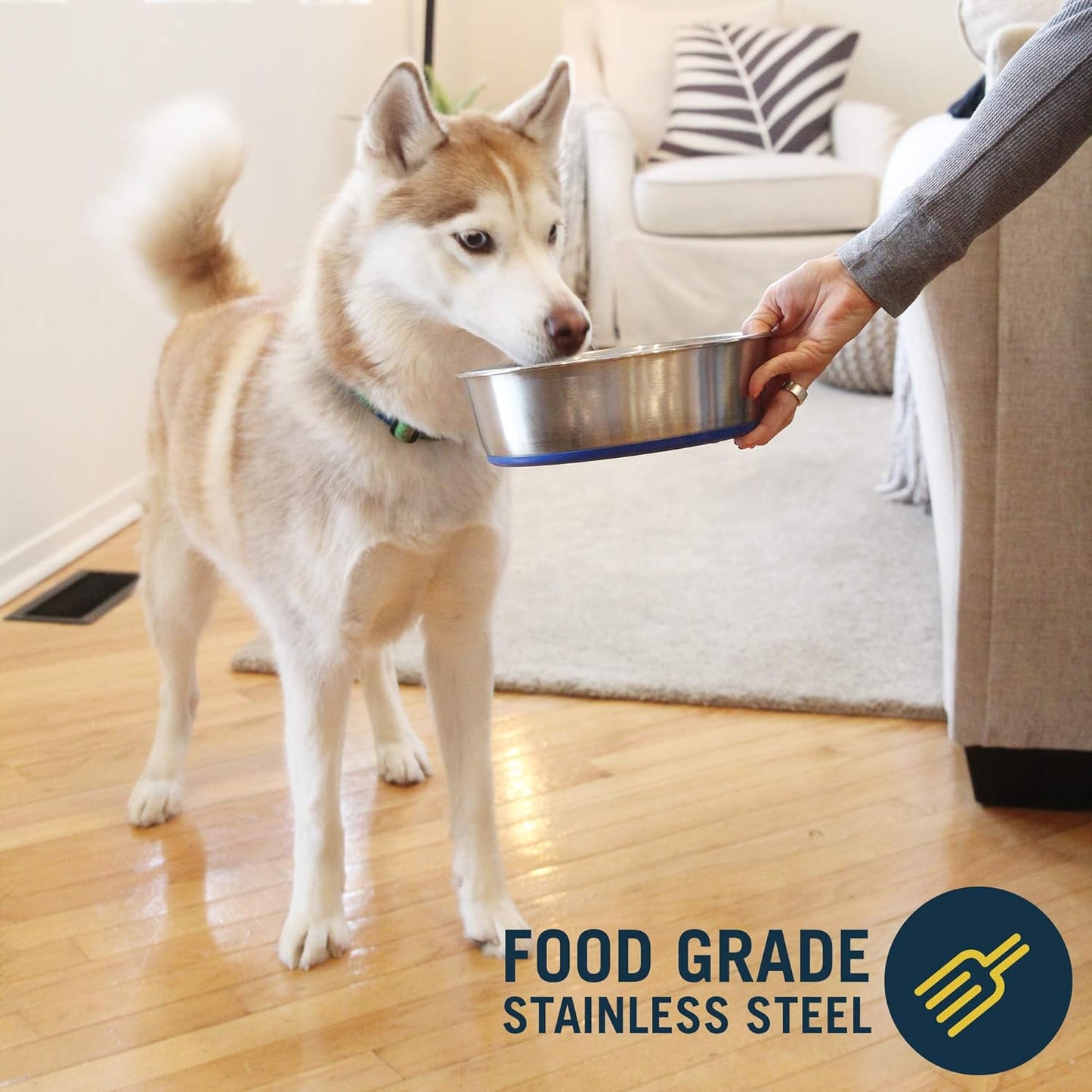 OurPet's DuraPet Premium Dishwasher Safe Stainless Steel Dog Bowl for Food or Water [Multiple Sizes for Small to Large Dogs] Extra Large (11 Cups)