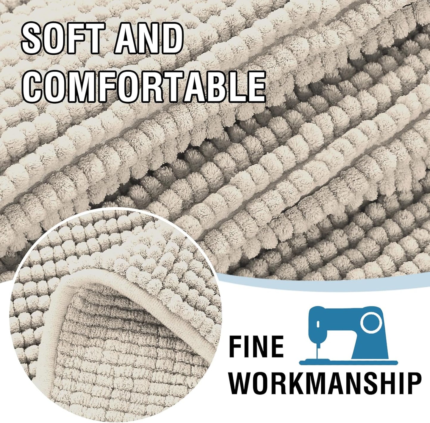 H.VERSAILTEX Plush Chenille Couch Armrest Cover 2 Packs Thick and Soft Sofa Covers Furniture Protector Cover for Pets (27.5" x 27.5", Island Fossi)