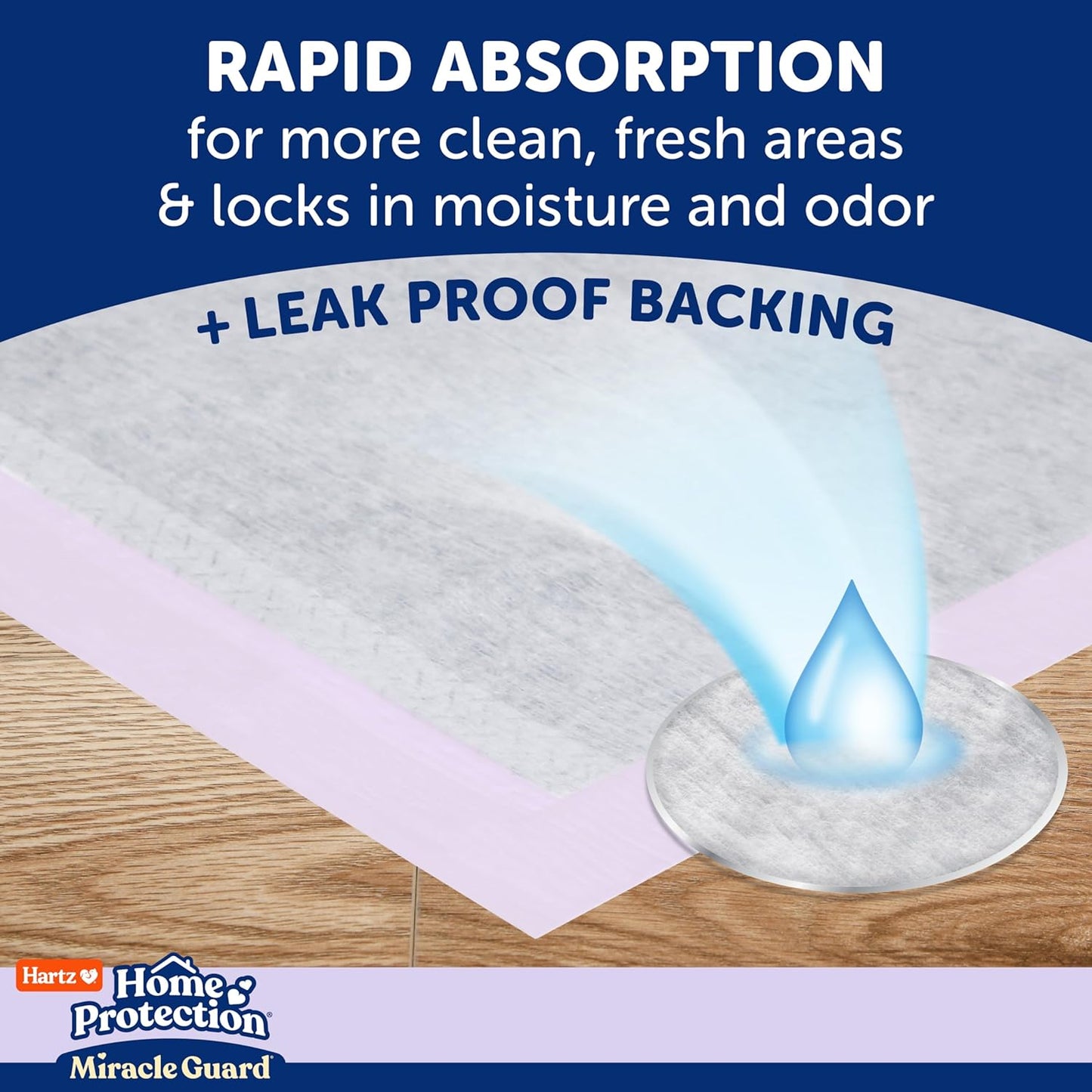 New! Hartz Home Protection Miracle Guard Lavender Scented Dog Pads, XXL Size 20 Count, 24 Hour Use, Won't Leak and Odor Eliminating