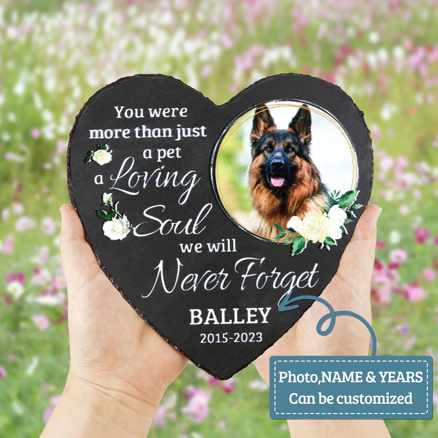ODB Dog Memorial Gifts for Loss of Dog, Dog Memorial Stone, Pet Memorial Gifts, Pet Loss Gifts, Pet Memorial Stones, Cemetery Decorations for Grave, Cat Memorial Gifts, Gifts for Cat Lovers (Style 2)