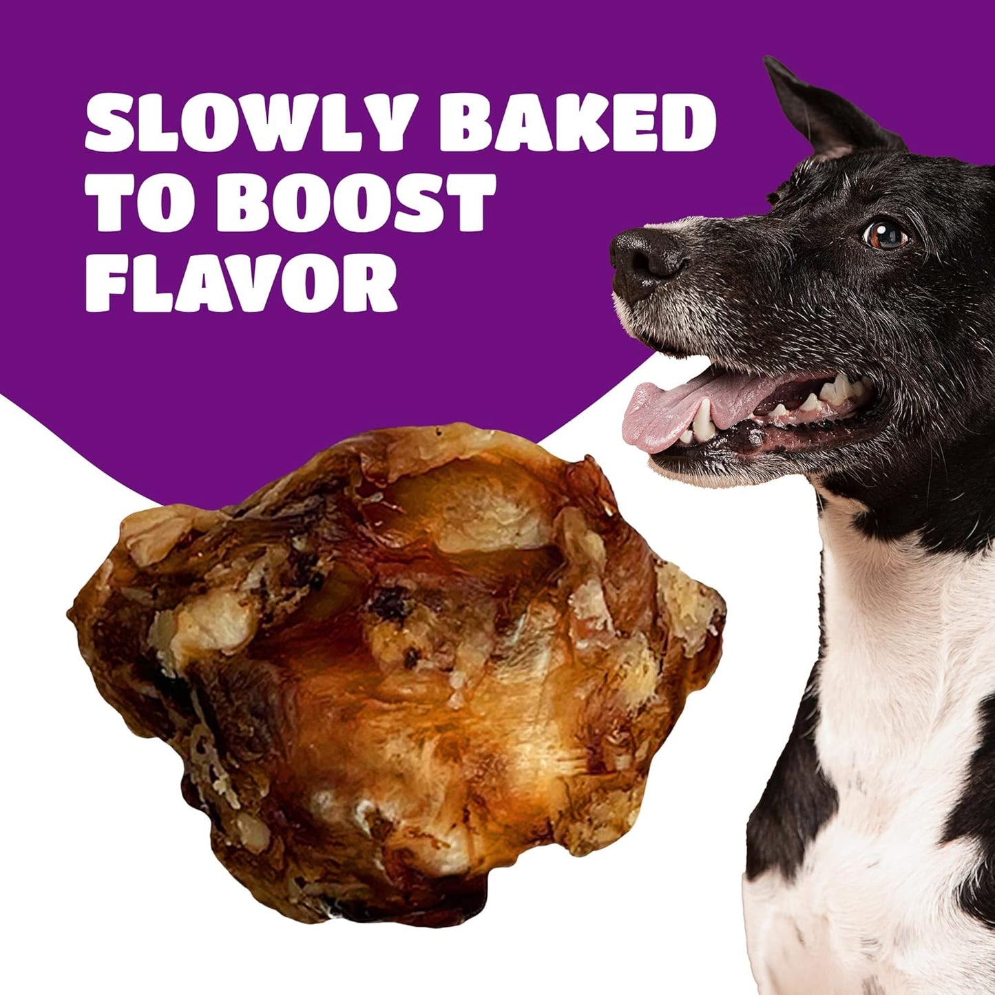 Knuckle Bones for Large Dogs, Cow Knee Caps for Dogs, Real Dog Bones Long Lasting for Aggressive Chewers, Natural Treats, 25 Count