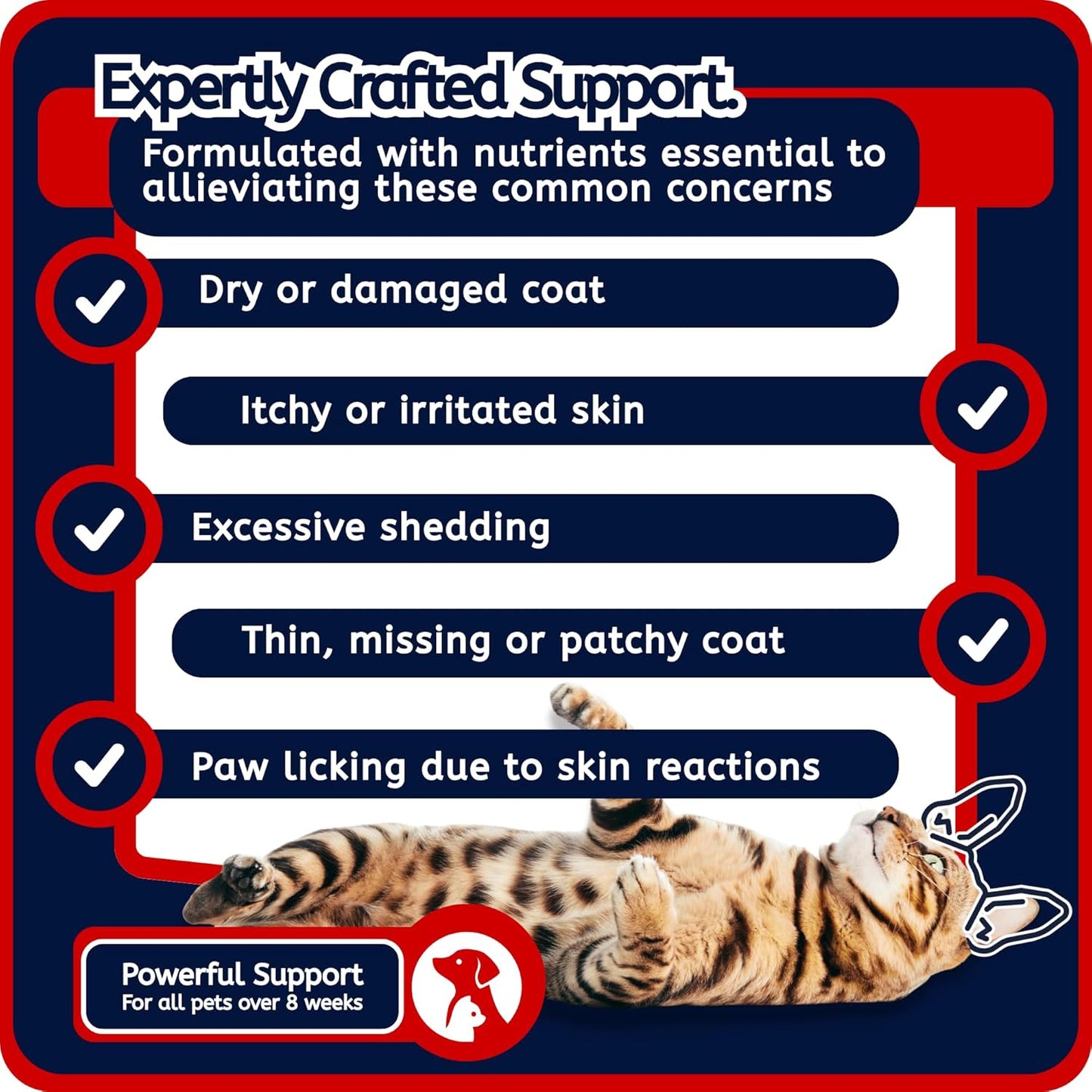 Itchy Pet Approved Krill Oil Bites - Up to 240 Day Supply - Hypoallergenic Skin & Coat Supplement - Shedding & Allergy Support for Dogs & Cats (2 Pack, Cheese)