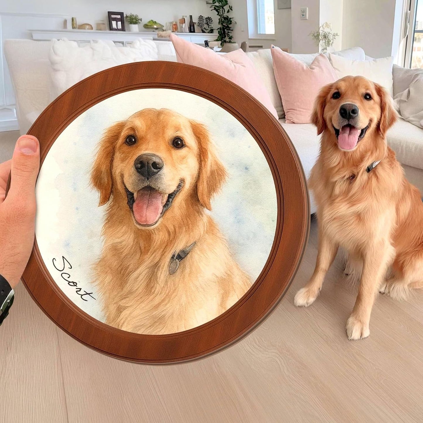 Personalized Pet Portrait on Wood – Custom Pet Portrait from Photo, Wooden Pet Memorial Keepsake, Pet Loss Sympathy Gift, Gift for Pet Lovers
