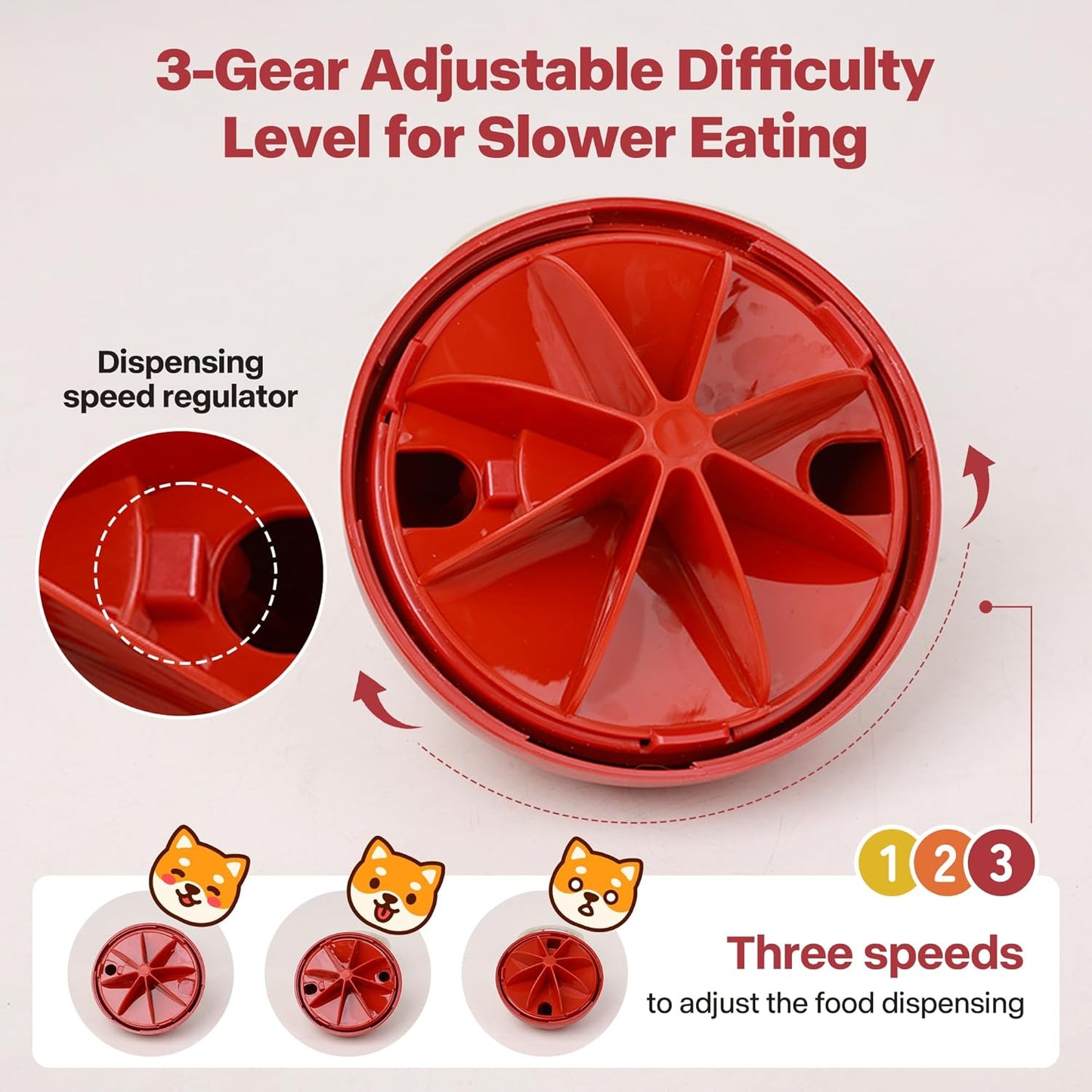 Pet Prime Dog Treat Ball Interactive Squeaky Rolling Treat Dispensing Toys Dog Food Puzzle Slow Feeder Ball Mental Stimulation Enrichment Toys for Small,Medium,Large Breeds