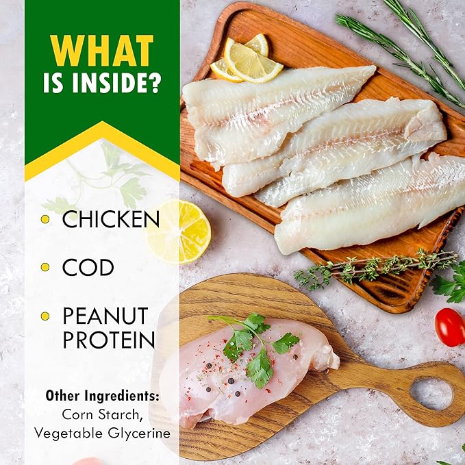 Beloved Pets Dog Treats Rawhide - Free Cod Sticks Chicken Wrapped 11 oz - All Natural & Grain Free Long Lasting Chews for Large & Small Dogs - Dried Pet Snacks - Support Healthy Teeth & Skin Coat