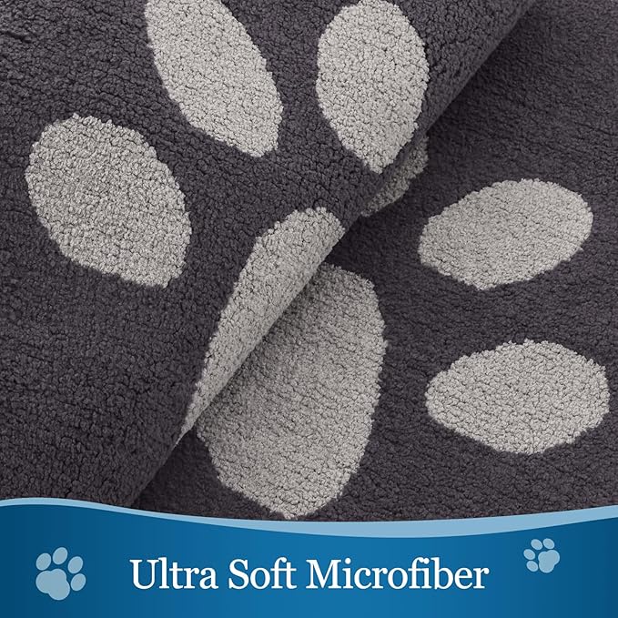 Buganda Dog Door Mat for Muddy Paws, Absorbent Dirt Trapper Washable Indoor Doormats, Non Slip Low-Profile Mud Mat for Dogs, Front Entrance Doormat for Inside Floor (70x24 Inches, Dark Grey)