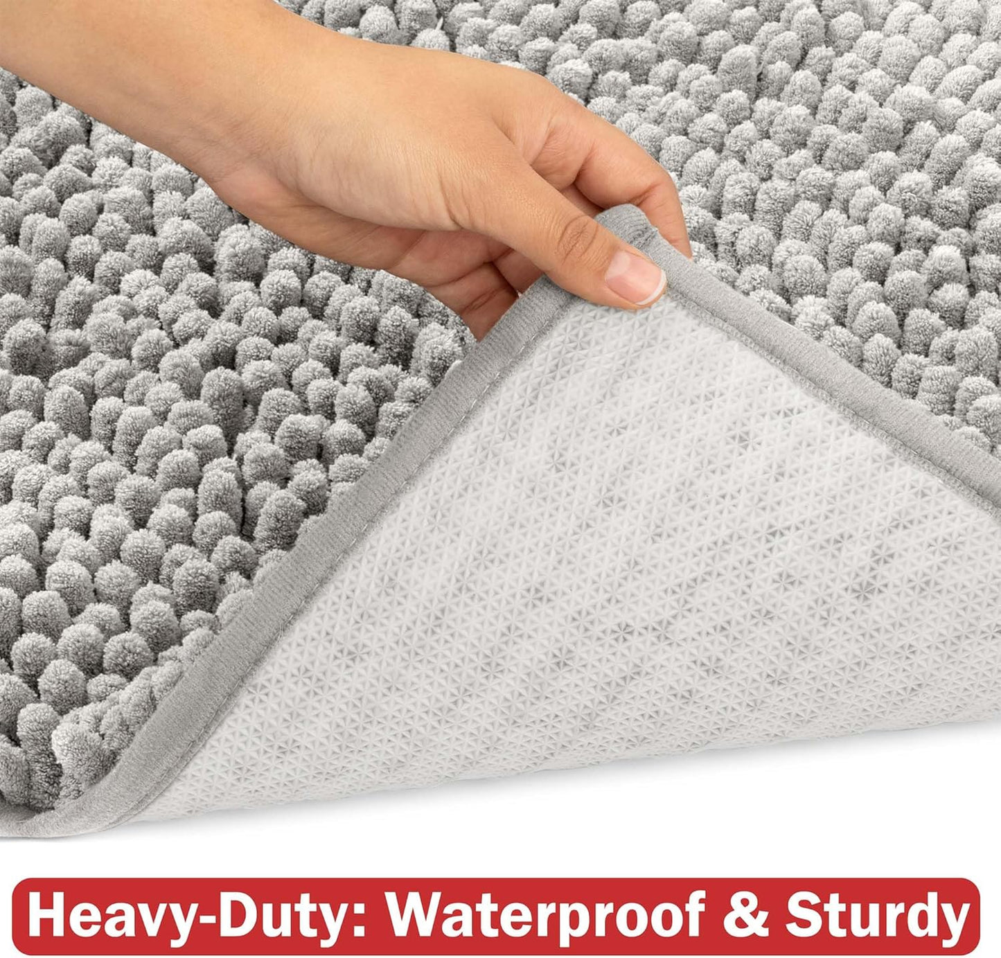 DogBuddy Dog Door Mat for Muddy Paws, Absorbent Microfiber Pet Rug, Waterproof Non-Slip Doormat, Washable Rugs for Dogs, Entryway Indoor Outdoor Mat, Dog Supplies (XL, Mist)