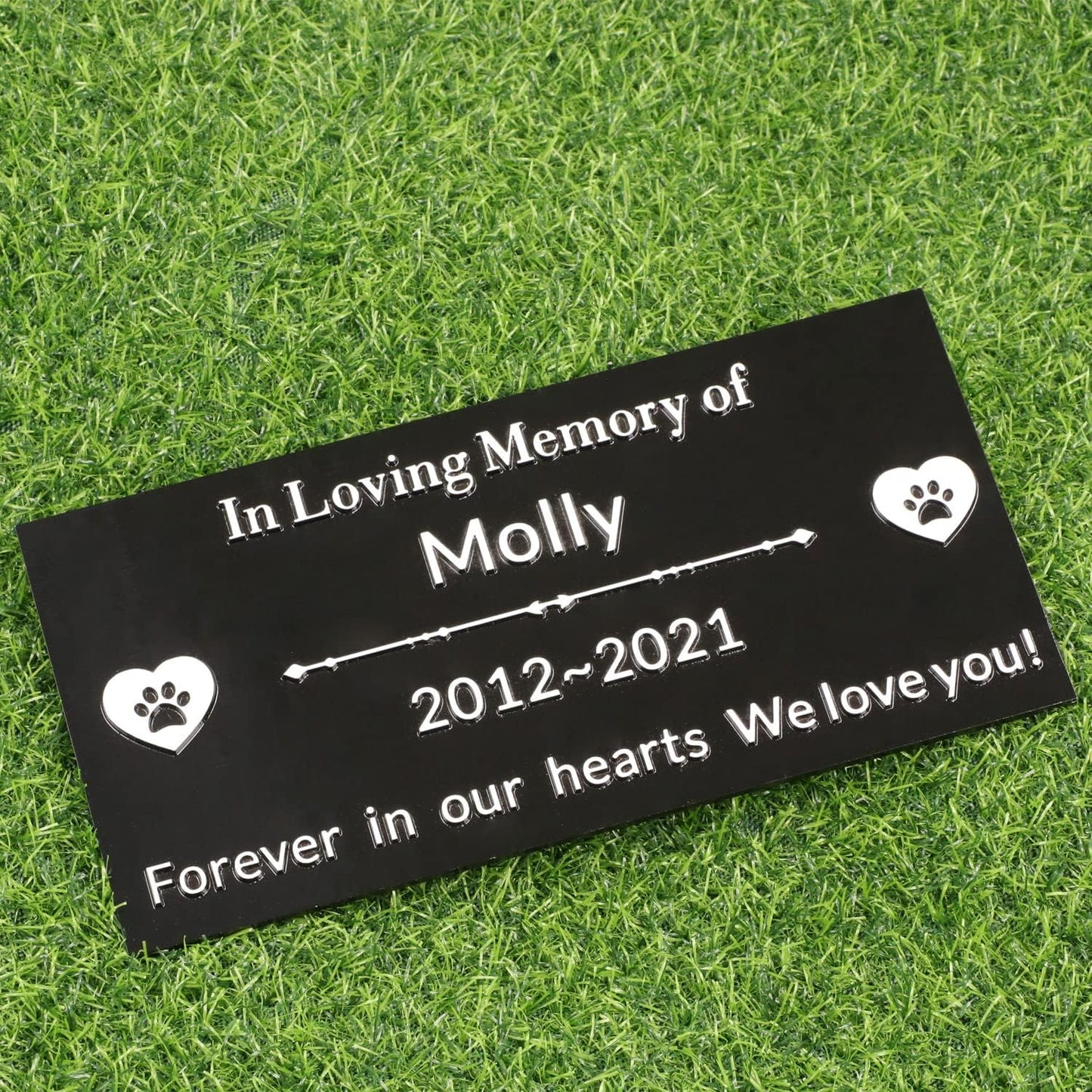 Pet Memorial Stone Cat Dog Pet Memorial Personalized Pet Grave Markers Customized Pet Grave Markers with Pet Name are a Sympathy Gift for The Loss of a Pet (Acrylic)