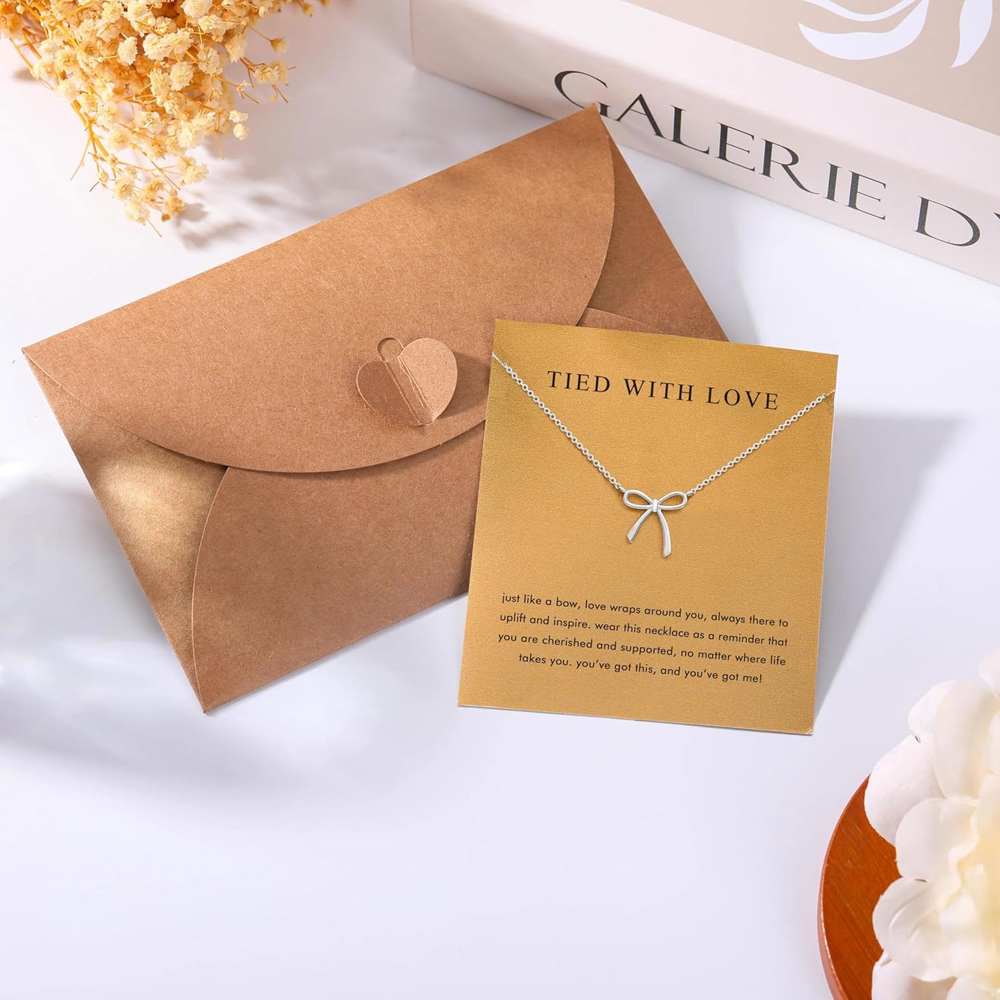 Baydurcan Pendant Necklace for Women Evil Eye Ankh Bow Necklace for Friends Sister Birthday Just Because Christmas Gifts