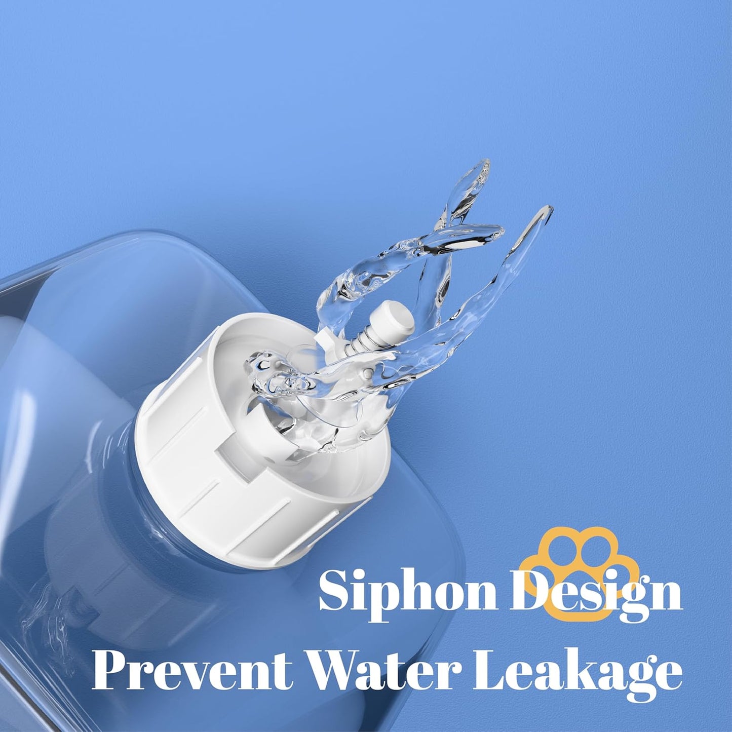 Automatic Cat Feeder and Water Dispenser 2Pcs, Dog Gravity Food Feeder and Water Bowl for Small Medium Pets Puppy Kitten, 3.5L/118.36oz Large Capacity, Easy to Clean (White)