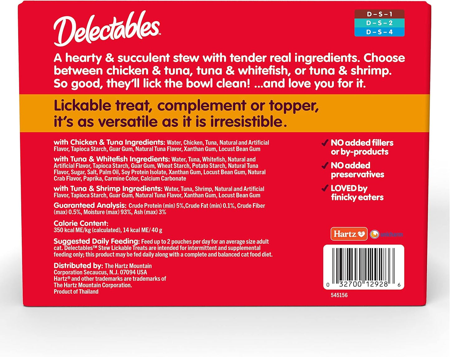 Hartz Delectables Stew Lickable Wet Cat Treats for Adult & Senior Cats, Variety Pack, 30 Count