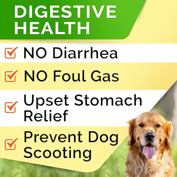 StrellaLab Pet Probiotics for Dogs & Digestive Enzymes + Digestion & Gut Health Treats, Dog Probiotics Chews, Fiber Supplement, Anti Diarrhea, Constipation, Upset Stomach&Gas Relief, Canine Prebiotic