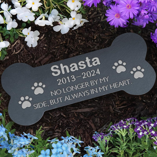 Pet Memorial Gift, Pet Memorial Stone, Dog Memorial Gifts for Loss of Dog, Pet Loss Sympathy Gift, Pet Remembrance Gifts, in Memory of Dog Cat - Always in My Heart Bone