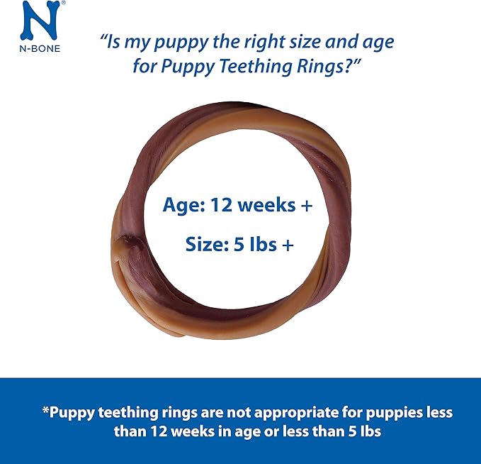 N-Bone Puppy Teething Ring Chicken Flavor (1 Pack Of 6 Rings) (113048)