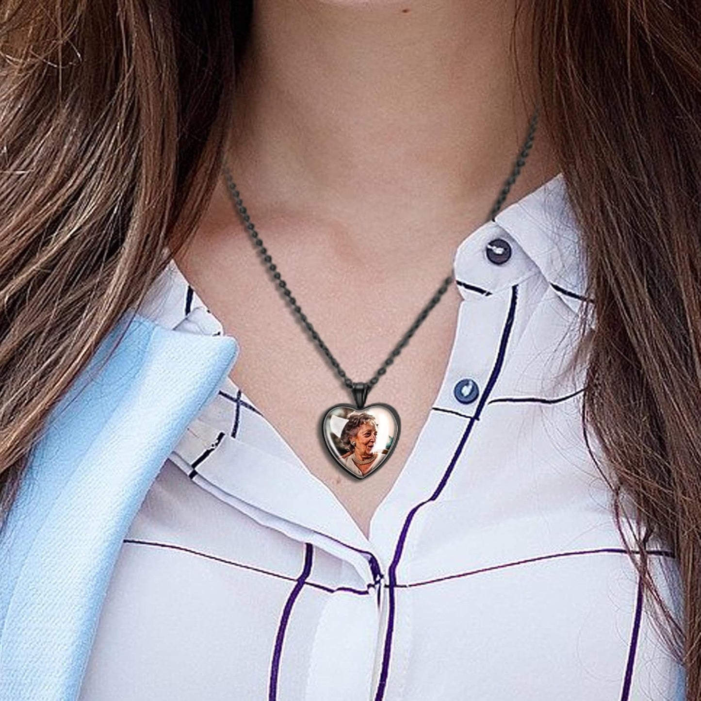 Farfume Personalized Pet Urn Necklace for Dog Cat Ashes Cremation Pet Memorial Customized Photo Text Engraving Pendant Keepsake Funeral Jewelry