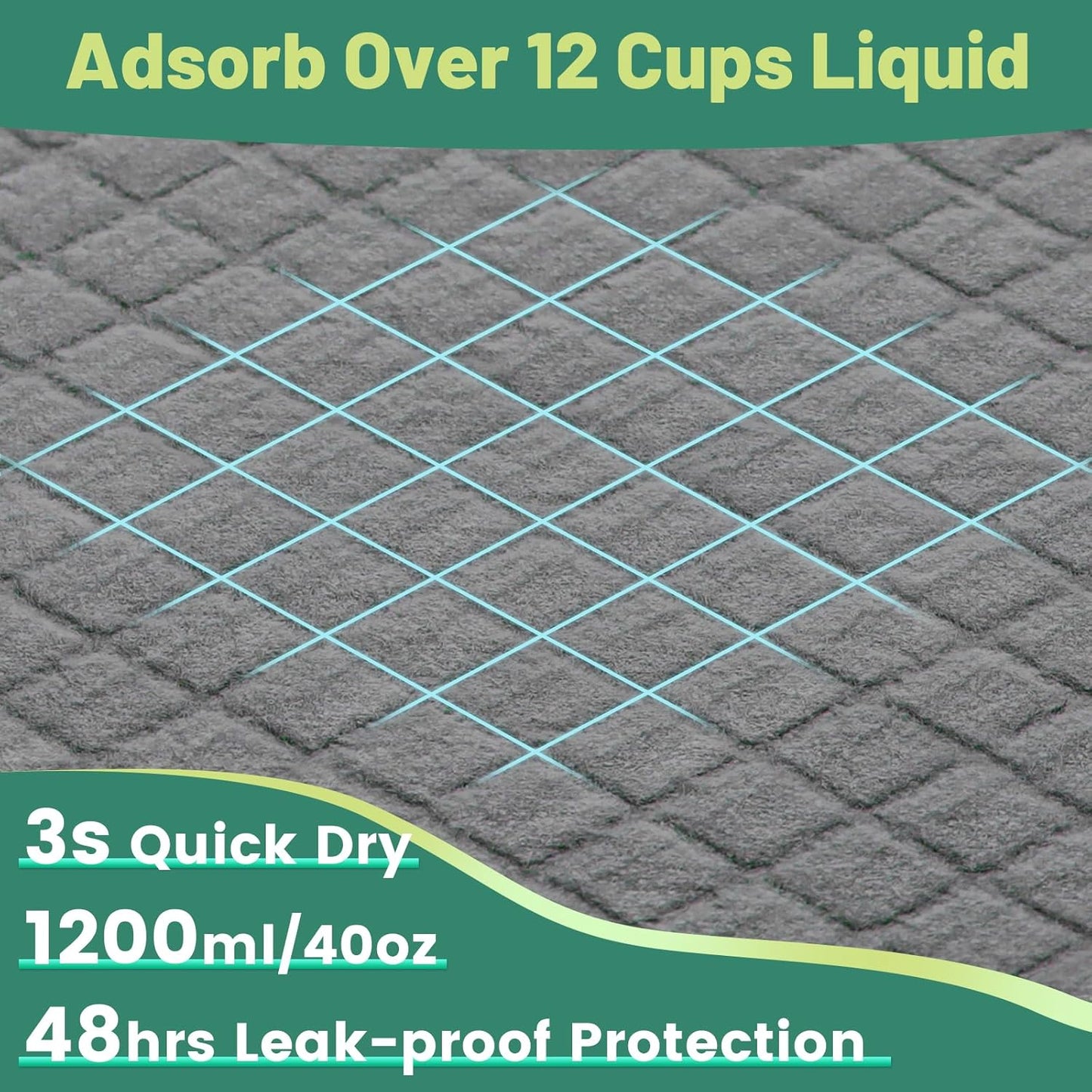 Gimars XXXL 31"x47" 40 Counts Odor-Control Charcoal Pee Pads for Dogs, Super-Absorbent and Leak-Proof Pet Training Pee Pads, Disposable Charcoal Puppy Pads Suitable for Dogs, Cats and Rabbits
