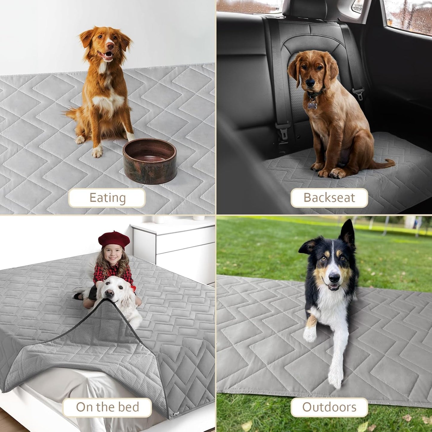 Moonsea Waterproof Dog Blanket Antislip Couch Cover for Dogs Washable Bed Cover Pet Sofa Couch Furniture Protector Cover for Kids Children Dog Cat(40" X 50")