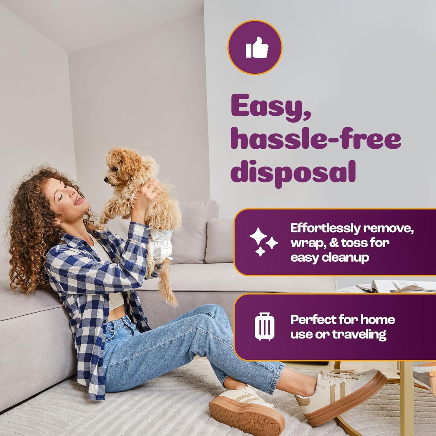 Inspire Pet Care Dog Diapers Female Dogs | Bulk Value Doggie Incontinence, Accidents, for Heat, Pee or Period and Housebreaking (Small (100 Count))