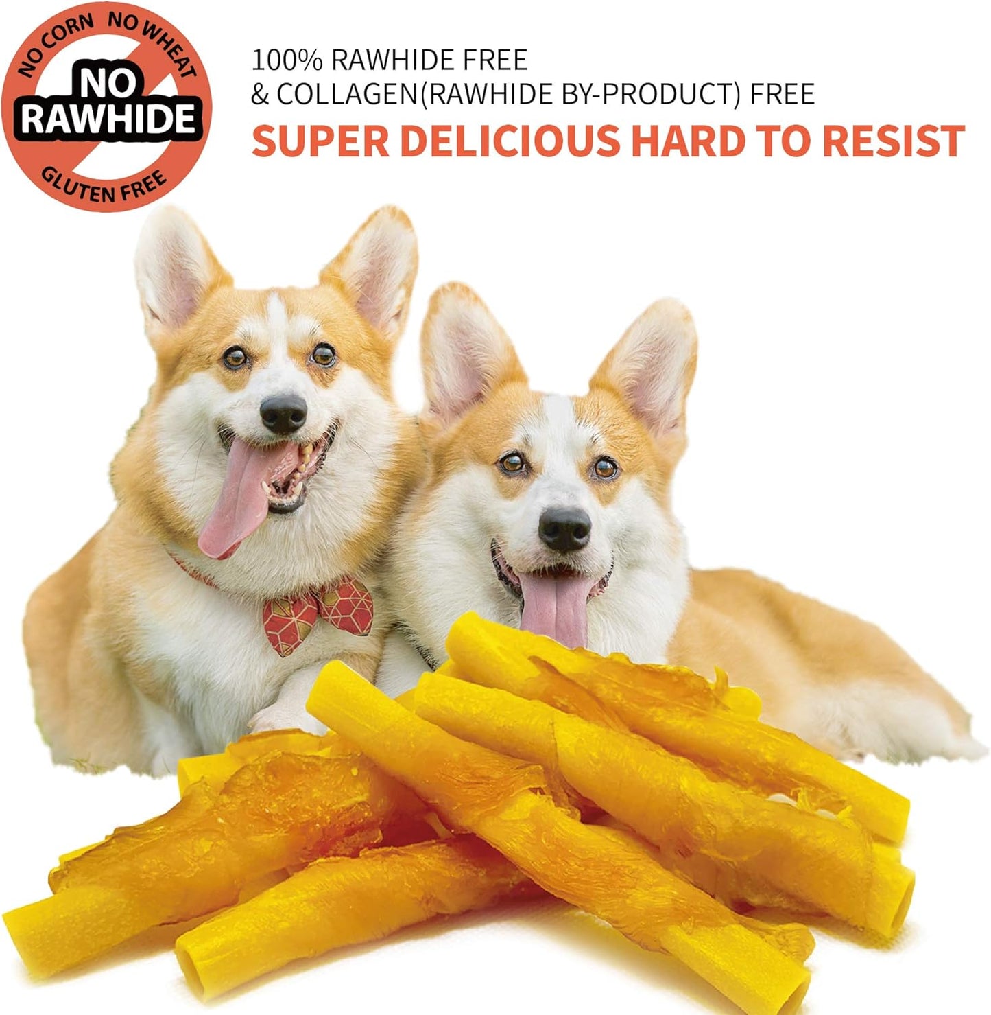 Chicken Wrapped Dog Bone Treat Sticks with Turmeric, Easy to Digest, Non-Rawhide Soft Chicken Cheese Dog Chew Treats 15pcs/Pack (Medium 4.5" 15pcs/Pack x 3packs)