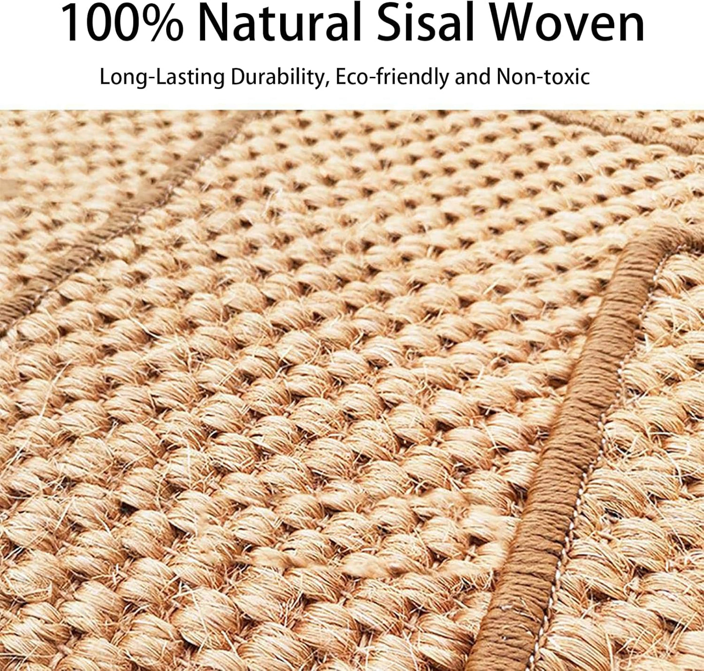Large Cat Scratch Mat [32 X 20 Inch] Natural Sisal Cat Scratching Mats for Indoor Cats, Durable Cat Scratcher Rug Sisal Pad for Cats Bed, Floor, Couch, Carpets