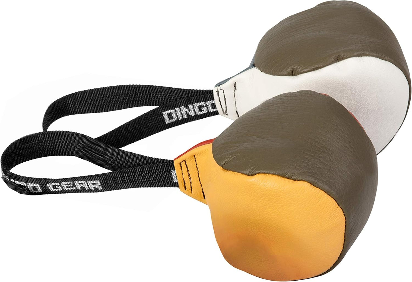 Dingo Gear Soft Genuine Leather Ball with a Handle for The Bite Training, Ø 11 cm Retrieve and Reward Dog Toy S02779, Random