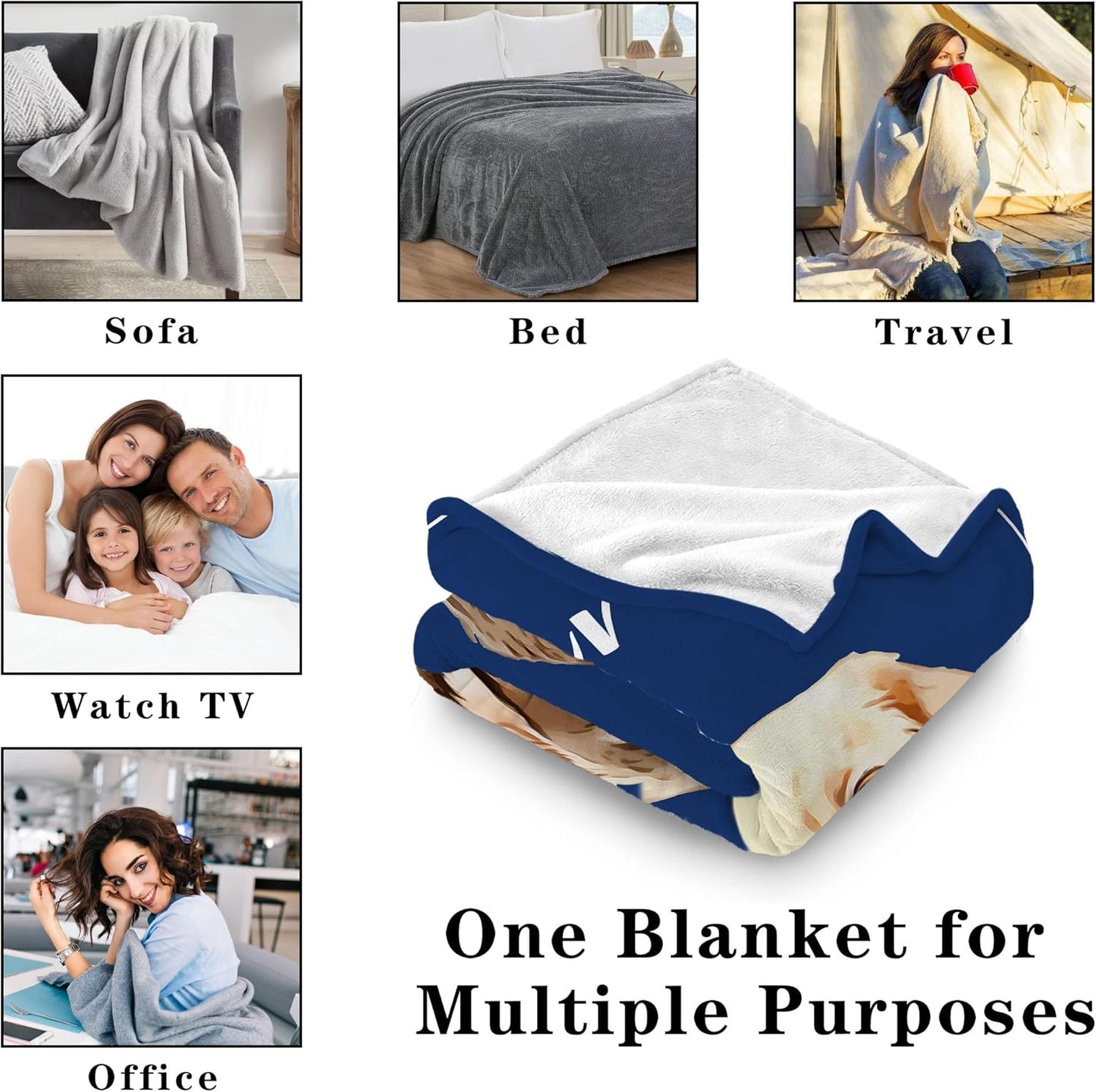 Funny DIY Personalized Pet Memorial Blanket with Photo Pet Memorial Gifts for Dogs Cats Loss of Dog Sympathy Gift Dog Bereavement Remembrance Pets Loss Gifts Custom Dogs Picture Blanket