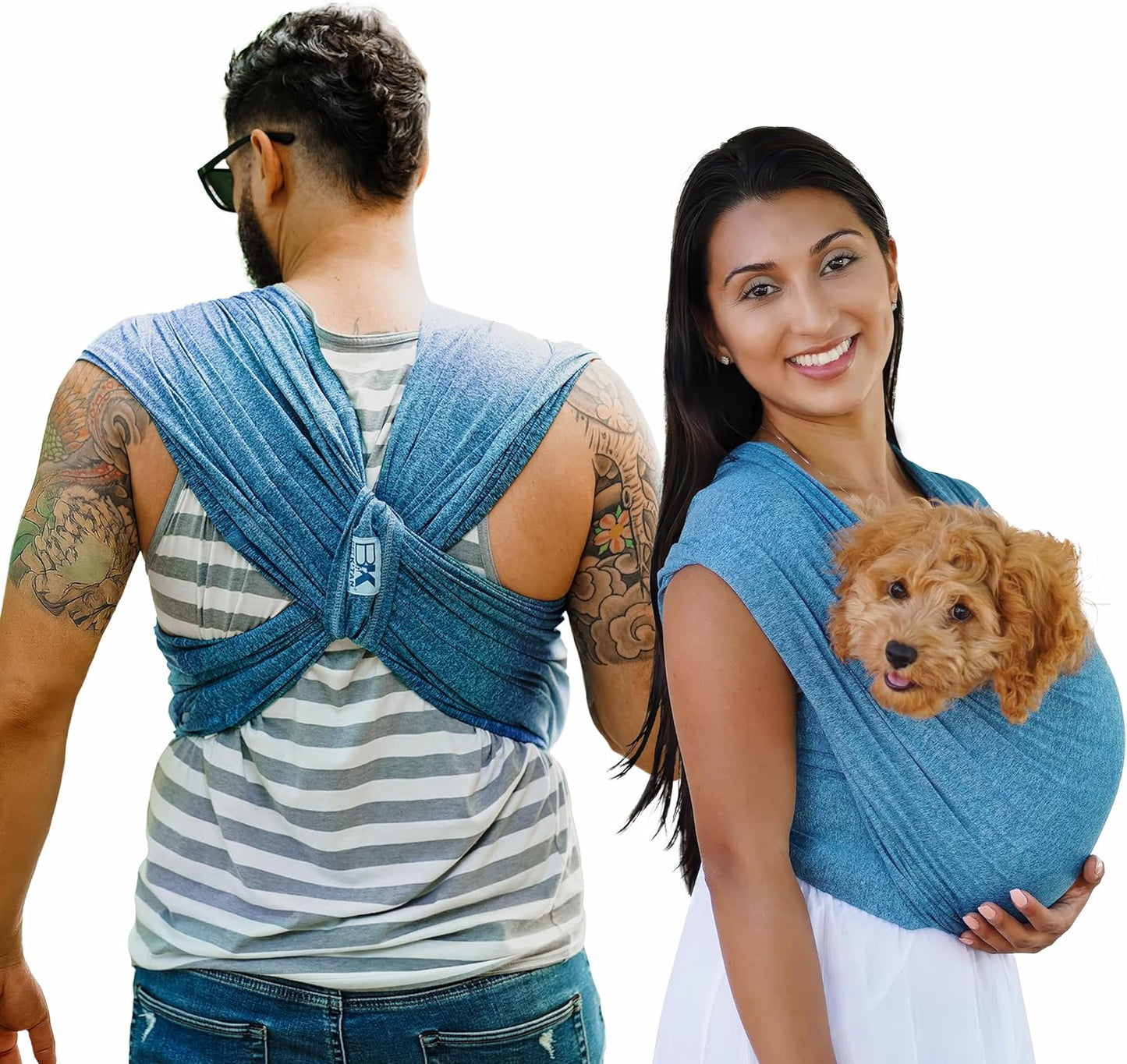 Pet K'tan Dog Sling Carrier: Hands Free for Small Dogs - #1 Pet Travel Accessory & Gift -Bond with New Puppy-Cats & Small Animals- Safe Durable Soft - Anti-Anxiety-Sized for the Human (see size chart)