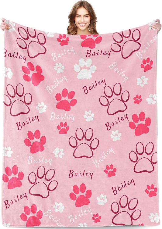 Funny DIY Personalized Pet Memorial Blanket Pet Memorial Gifts for Dogs Cats Loss of Dog Sympathy Gift Bereavement Remembrance Pets Loss Gifts Custom Dog Blanket with Name