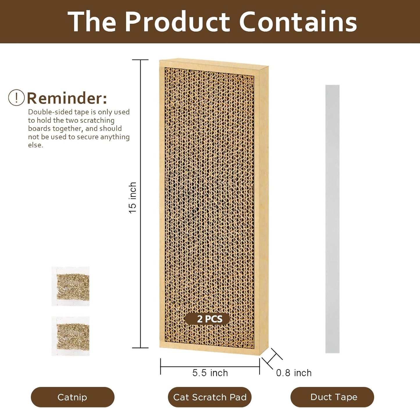 HappyFreeSX Splicing Cat Scratch Pad: Cat Scratchers for Indoor Cats and Kitten, 2 Pack Cat Scratching Pad, Cat Scratcher Cardboard, Cat Scratching Pad, Premium Scratch from Cats, Double-Sided Design