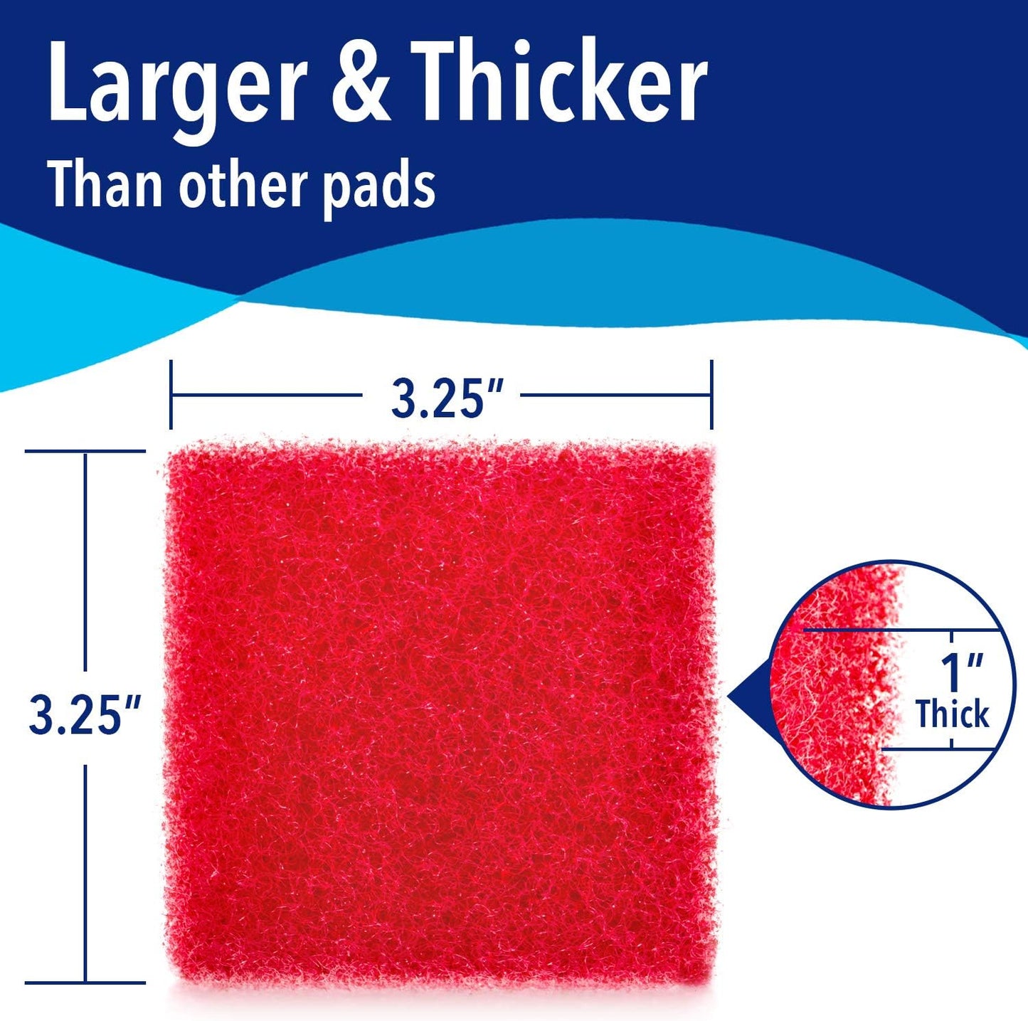 Evergreen Pet Supplies Aquarium Supplies Glass Cleaner Sponge - 4-Pack, Red, 3.25-in x 3.25-in x 1-in - Non-Scratch Aquarium Scrubber & Scraper Pad - Glass Cleaning Tool for Fish & Turtle Tank