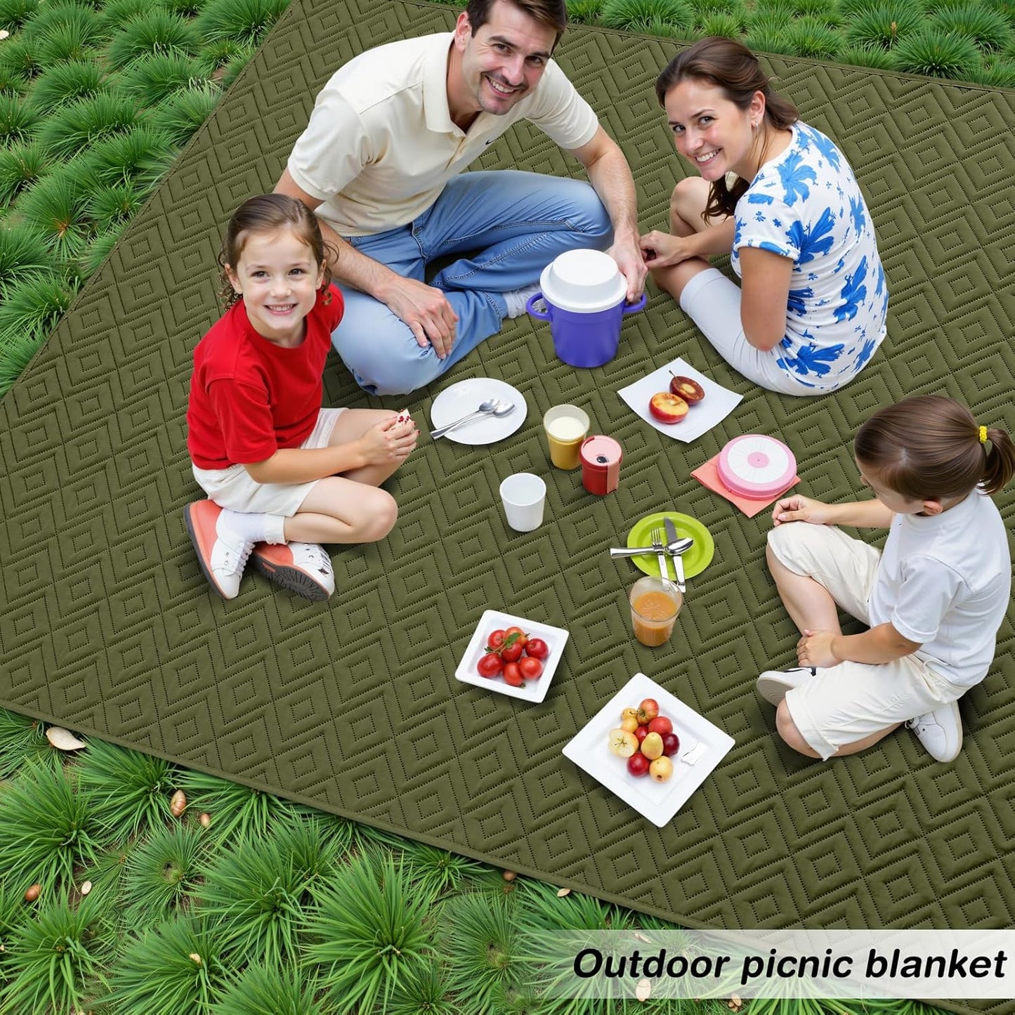 hyha Waterproof Dog Blanket, Soft Pet Bed Blankets, Waterproof Sofa Couch Cover for Dogs Washable, Reversible Pet Couch Covers for Sofa Furniture (82x82 Inch, Green/Navy Blue)