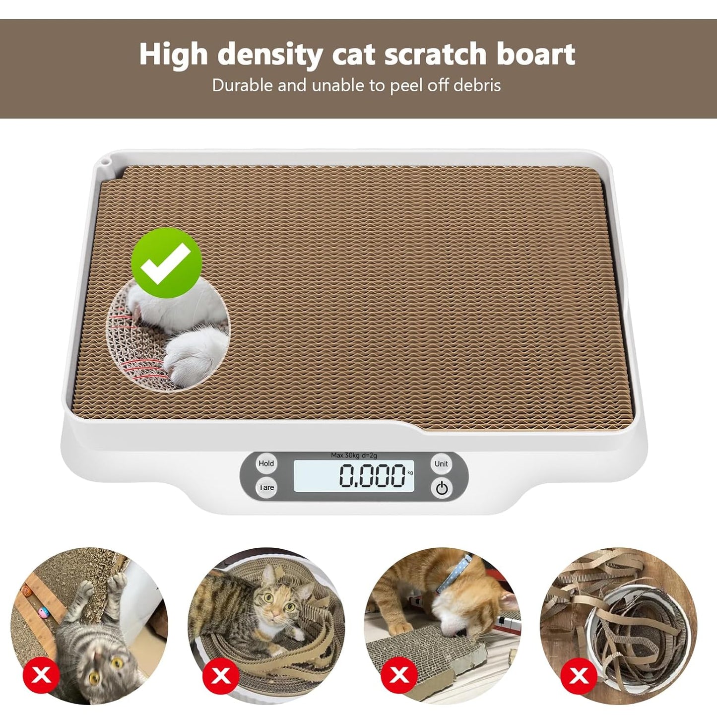 Digital Small Animals Scales for Weighing with Tape Measure, Puppy Whelping Scale Weigh Your Kitten, Rabbit with High Precision (Large Pet Scale)
