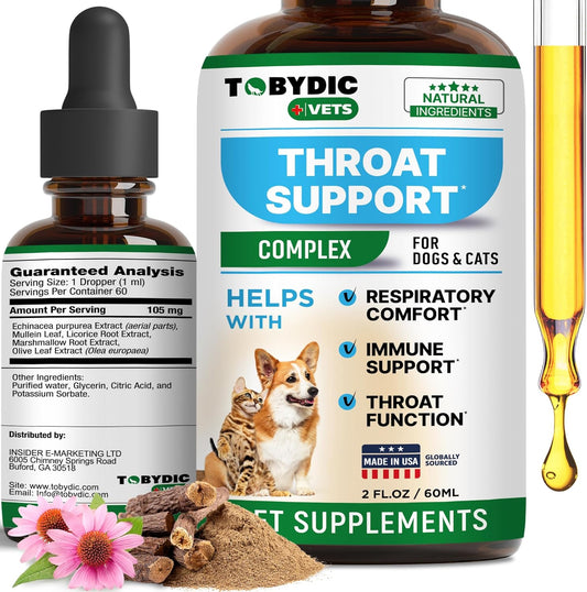 Dry & Wet Kennel Cough Natural Medicine & Relief for Dogs and Cats - Herbal Treatment Support Helps to Soothe Throat & Respiratory Trachea Comfort Supplement for Pets - Made in USA