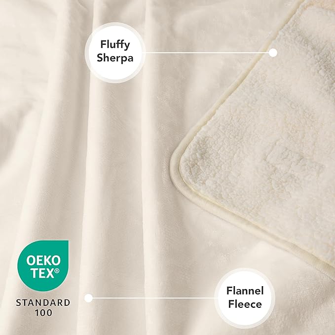 PetAmi Dog Blanket - Pee Proof & Water Proof, Reversible Fleece, Washable, Medium/Large Size, 29x40, Beige