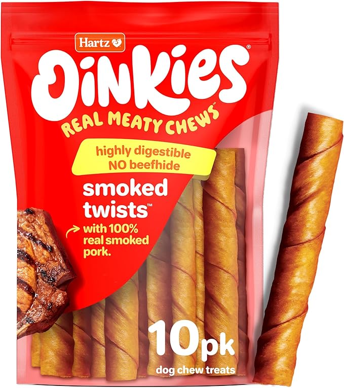 Hartz Oinkies Pig Skin Twists 3" (10 Pack)