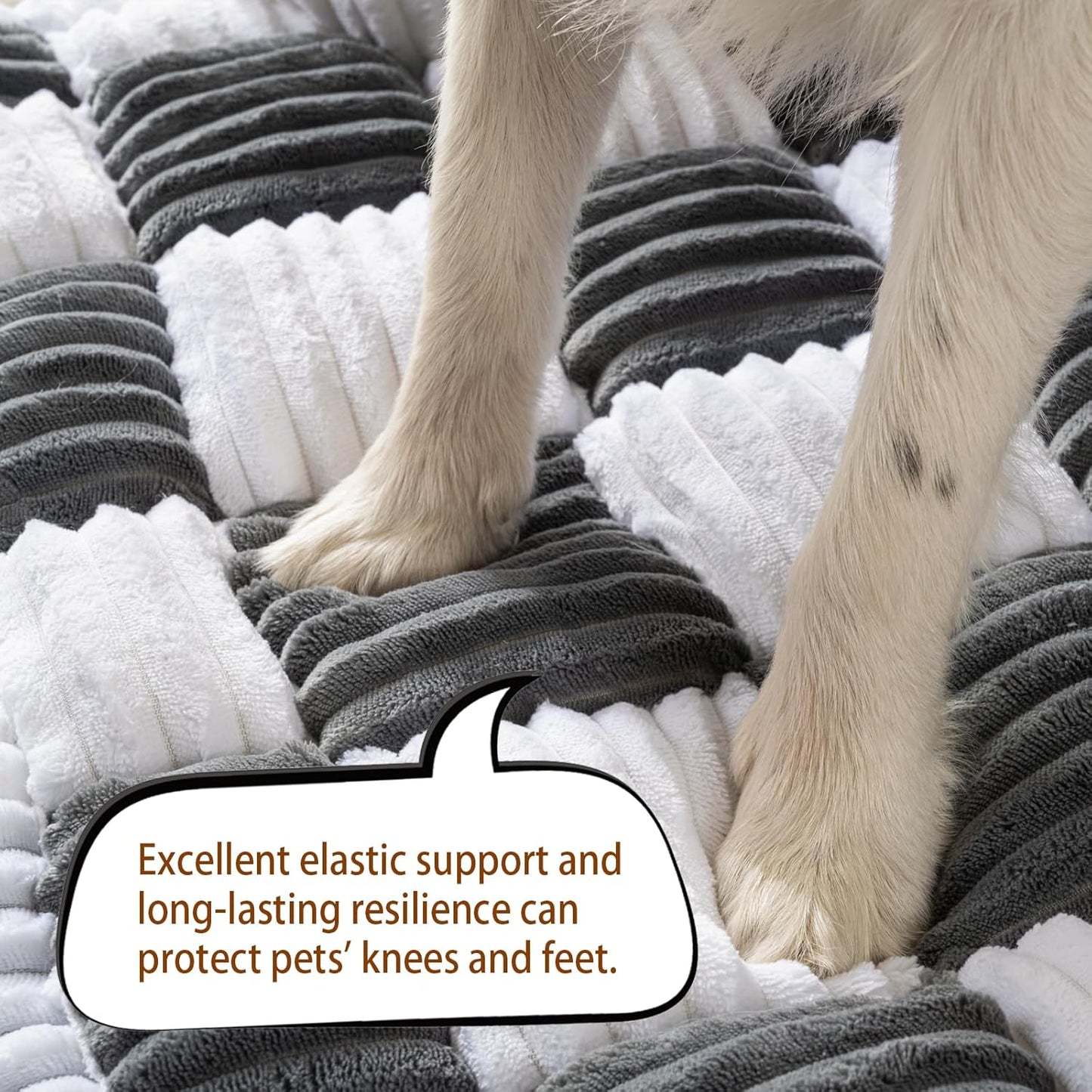 Dog Couch Bed, Thick Flannel Dog Couch Cover Protector, Washable Pet Couch Covers for Sofa, Non-Slip Couch Covers for Dogs, Pet Bed Mat for Couch (Grey, L-39.37 x 33.45 inch)