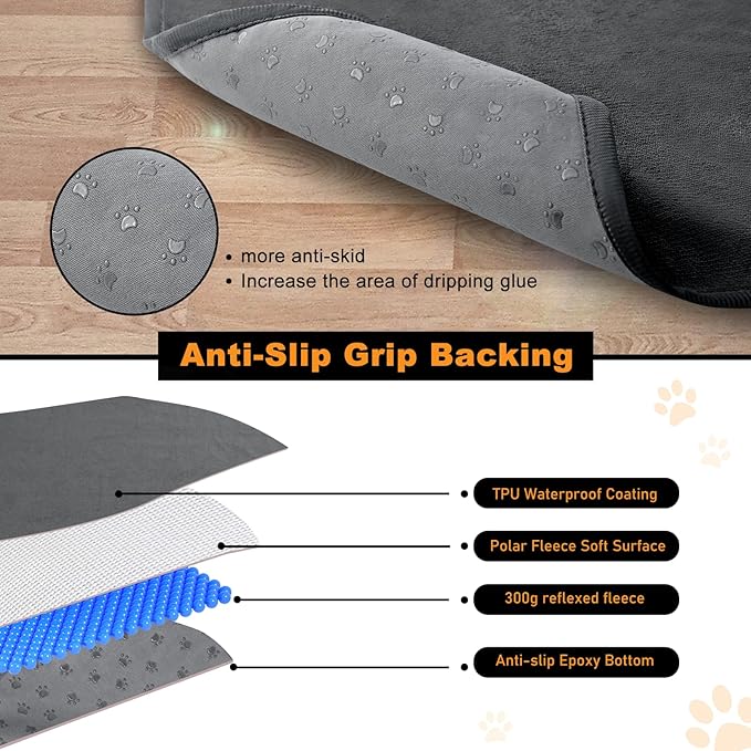 Washable Dog Pee Pads 36x36 2Pack Reusable Puppy Pads, Absorb Dog Mats Non-Slip Puppy Training Pads for Whelping, Potty, Training, Playpen, Crate