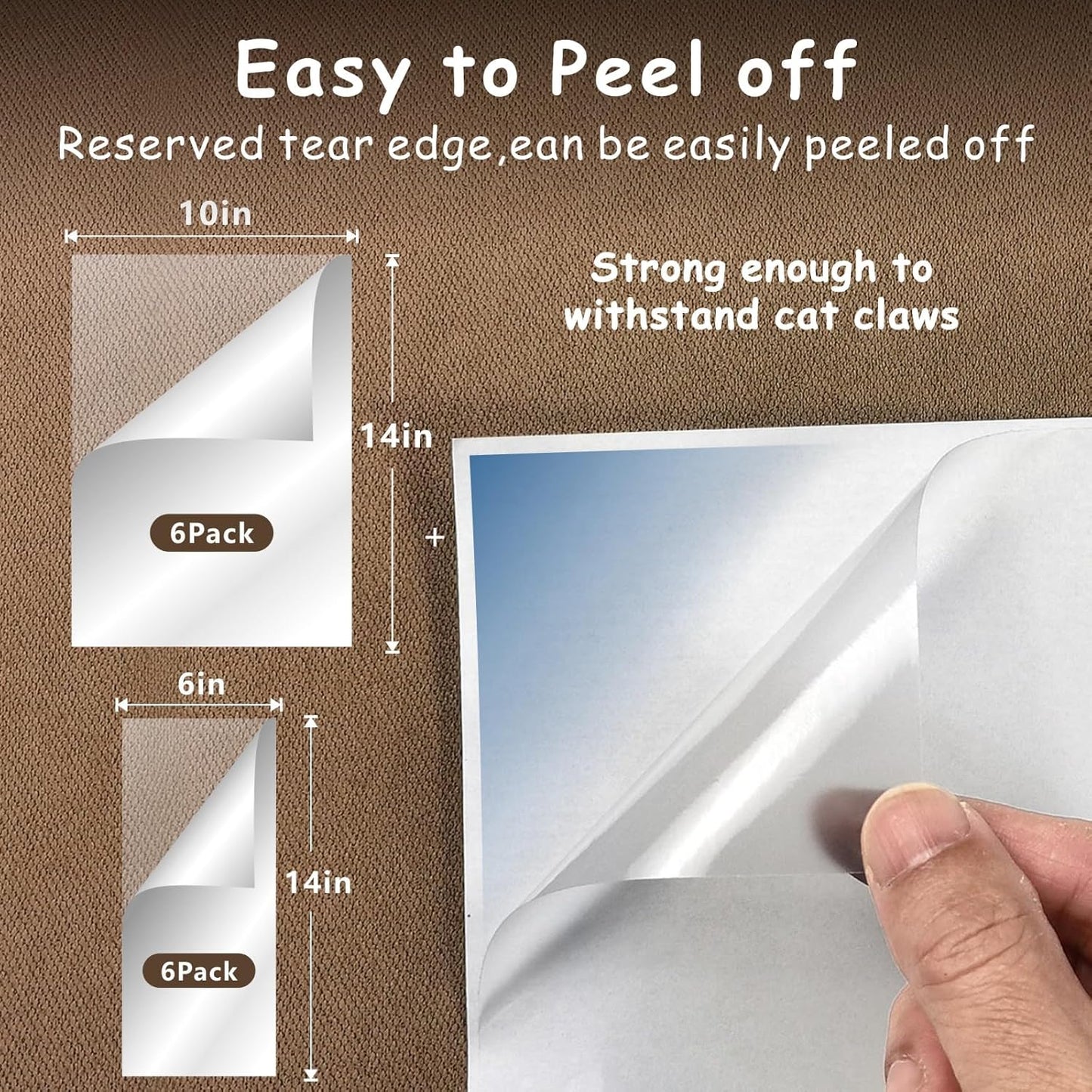 Anti Cat Scratch Furniture Protector, 12-Pack Couch Shield, Heavy-Duty Scratching Deterrent for Sofa Corners, Walls, Doors (20)