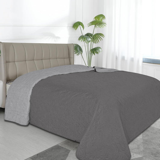 Easy-Going Waterproof Dog Bed Cover Reversible Leak Proof Pet Blanket Replacement Mat for Furniture Washable Couch Cover Sofa Cover for Dogs Cat(82x86 Inch, Gray/Light Gray)