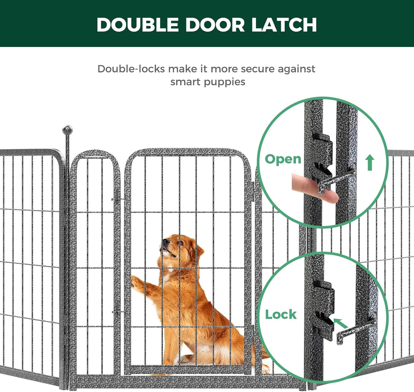 FXW Aster Dog Playpen Designed for Yard, 24inch 16 Panels