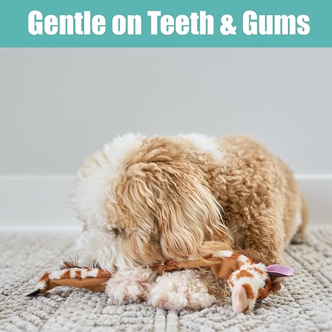 SPOT Skinneeez Giraffe 14 Inch Stuffing-Free Plush Squeaky Dog Toy – Soft Interactive Chew Toy for Small and Medium Dogs – Mess-Free Play for Light & Moderate Chewers