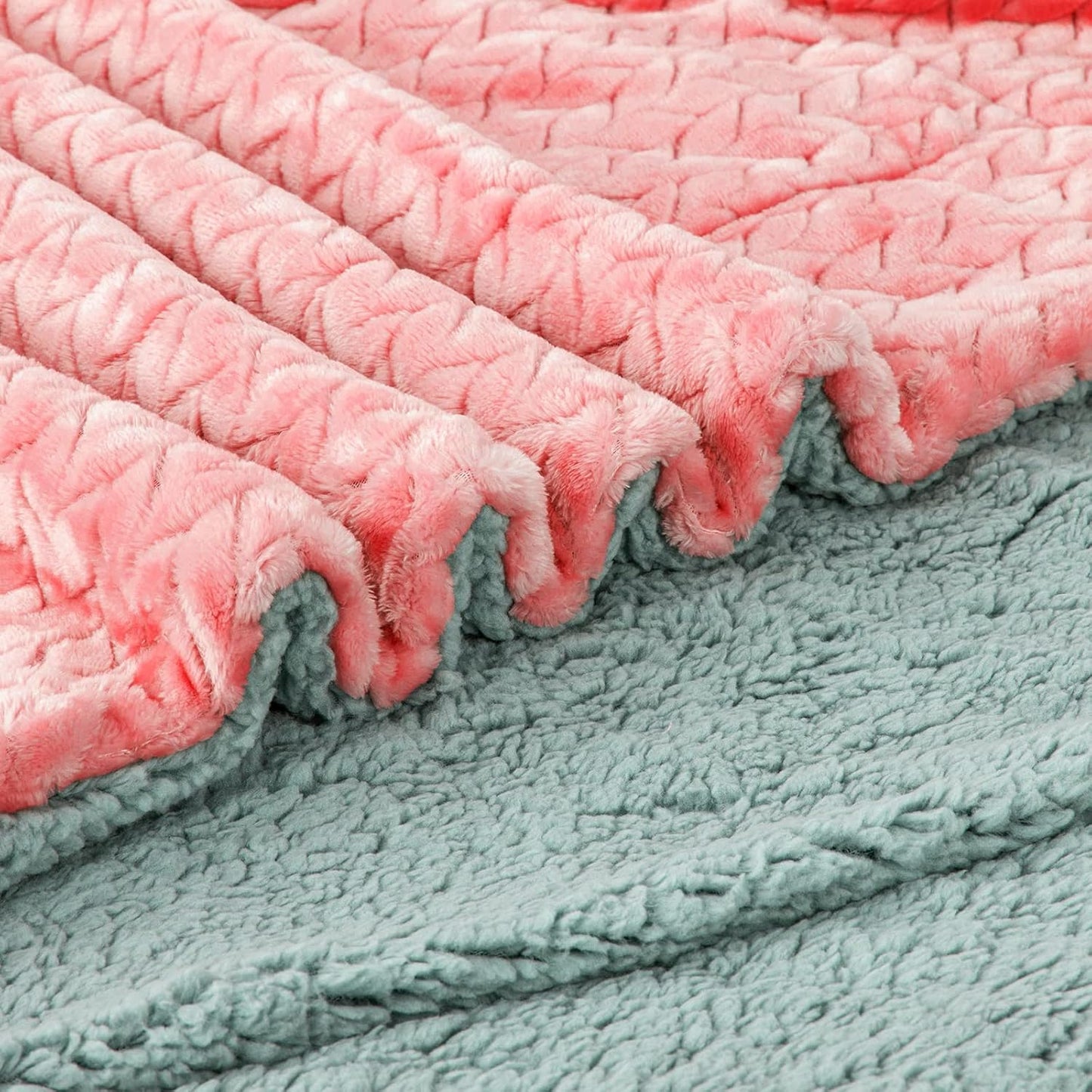 Fuzzy Blanket or Fluffy Blanket for Baby Girl or boy, Soft Warm Cozy Coral Fleece Toddler, Infant or Newborn Receiving Blanket for Crib, Stroller, Travel, Outdoor (40" x 48", MD-Rose Pink)