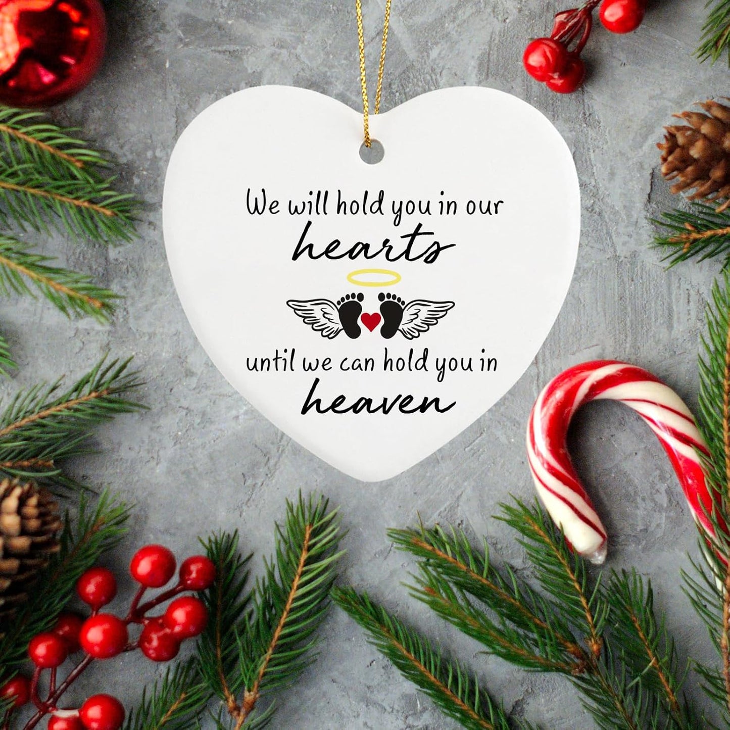 Miscarriage Gifts for Mothers Ornament Keepsake Sign Heart Plaque Memorial Gifts for Loss of Baby Child Bereavement Gifts Angel Baby Memorial Gift Sympathy Gifts for Loss of Loved One