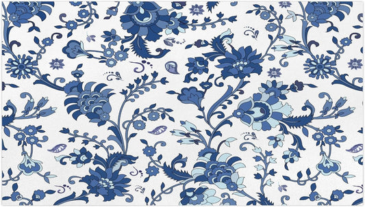 Pet Dog Food Mat Large - Absorbent Non-Slip Placemat for Dog Bowl,Cat Feding Mats for Floors,Dishmat for Food and Water,12"x20"(Vintage Flower)